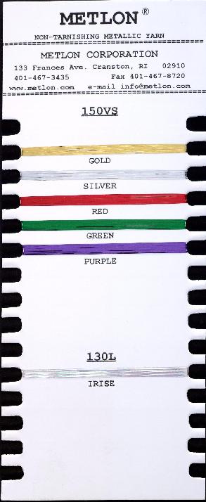 Metlon Unsupported Metallic Color Card